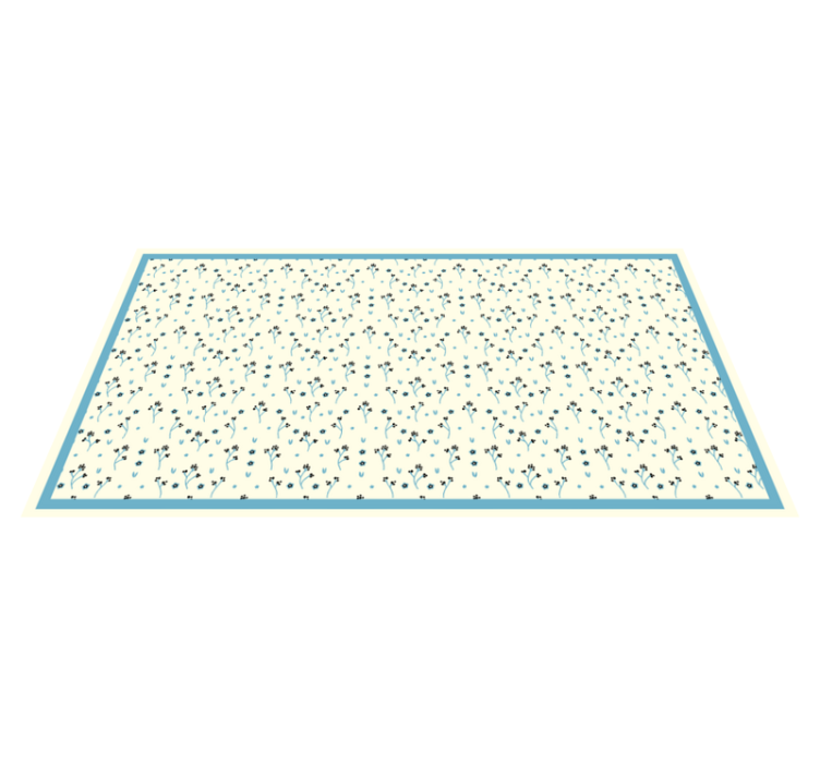 卧室乙烯基地毯呈现细腻植物图案 - TenStickers