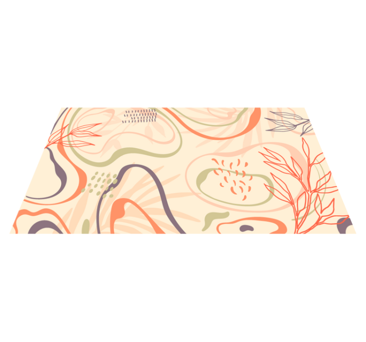 乙烯基地毯特性呈现抽象有机形状 - TenStickers