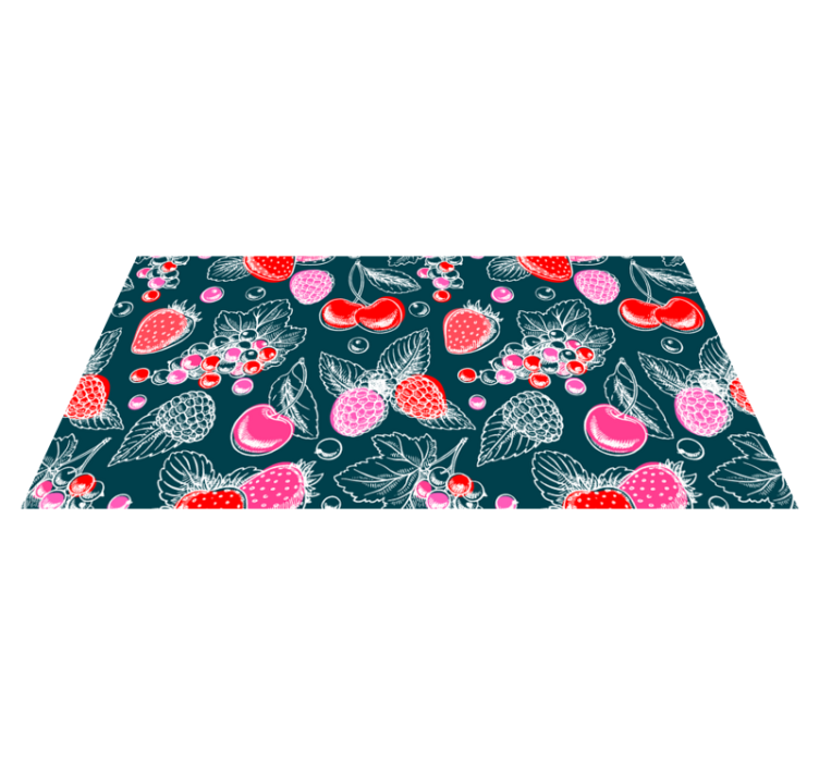 红色水果图案厨房地板砖 - TenStickers