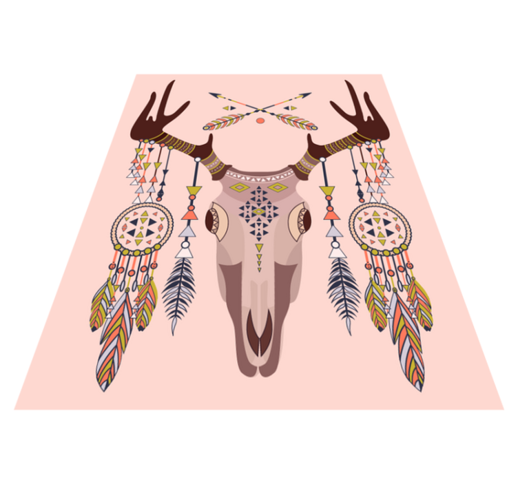 民族乙烯基地毯时尚鹿角图案 - TenStickers