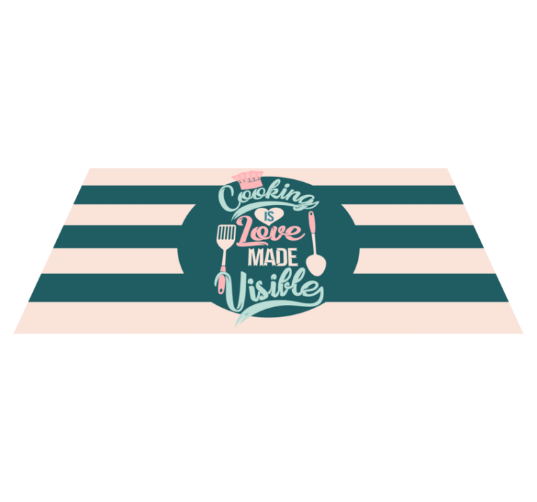 乙烯基厨房地毯让烹饪成为爱的体现 - TenStickers