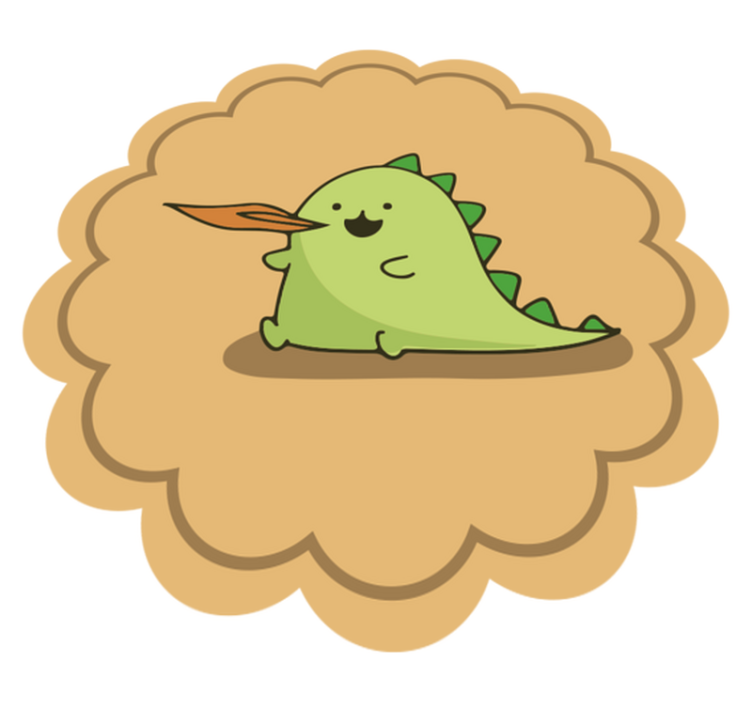 乙烯基地毯 儿童 绿色卡通角色 - TenStickers