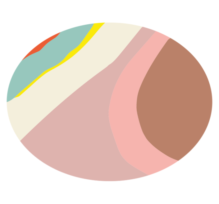 圆形乙烯基地毯 柔和的色调潮流 - TenStickers