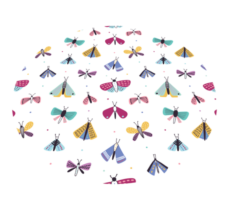 乙烯基地毯托儿所色彩丰富的昆虫收藏 - TenStickers