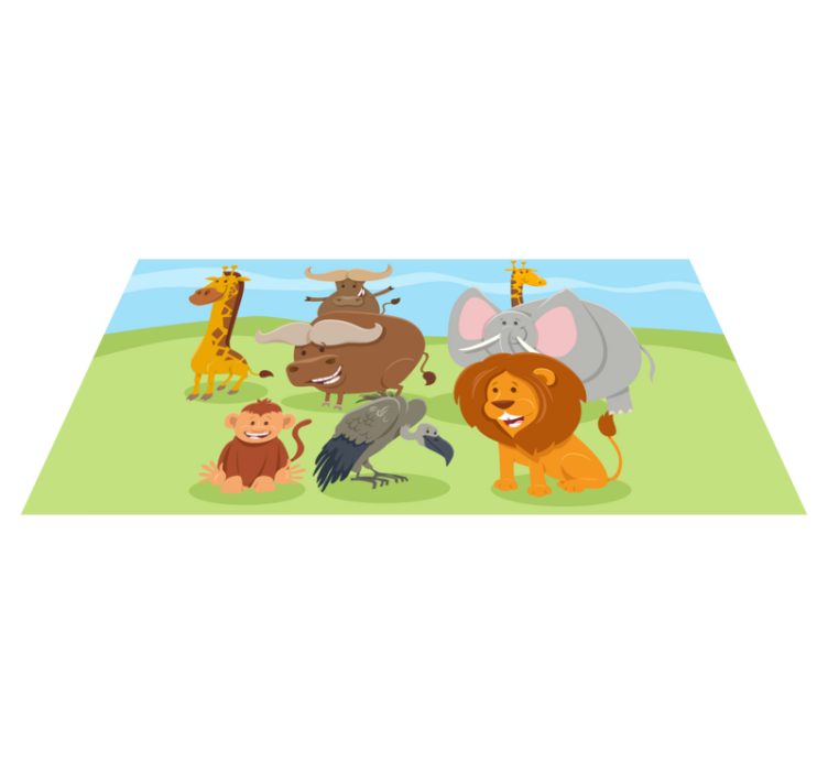 乙烯基地毯迷人的生物朋友 - TenStickers