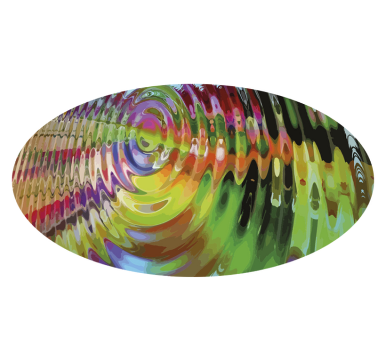 乙烯基地毯呈现多彩涟漪图案 - TenStickers