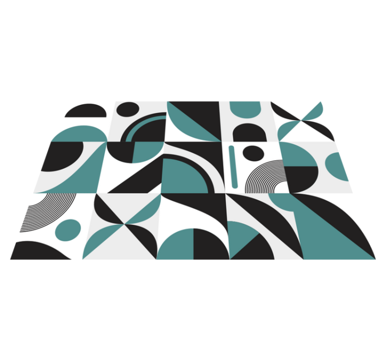 乙烯基地毯几何抽象排列 - TenStickers