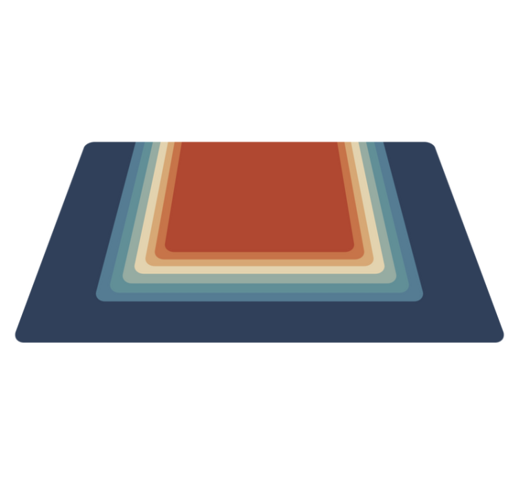 乙烯基地毯色彩斑斓的层叠条纹 - TenStickers