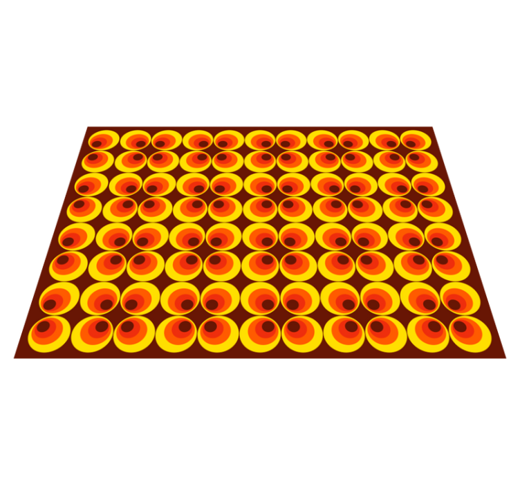 乙烯基地毯质地鲜艳圆形图案 - TenStickers