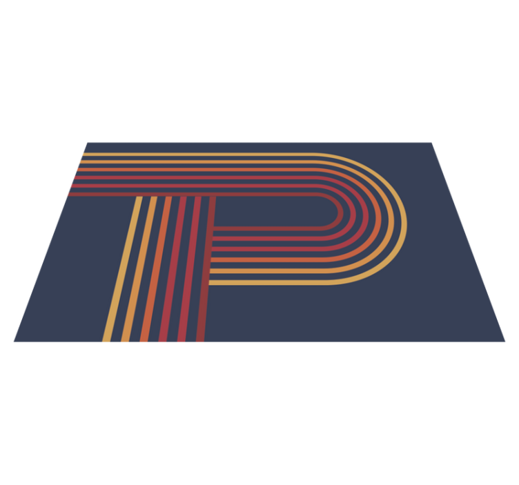 乙烯基地毯几何色彩线条叠加 - TenStickers