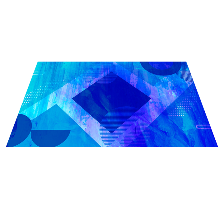 极简主义蓝色几何图案 - TenStickers