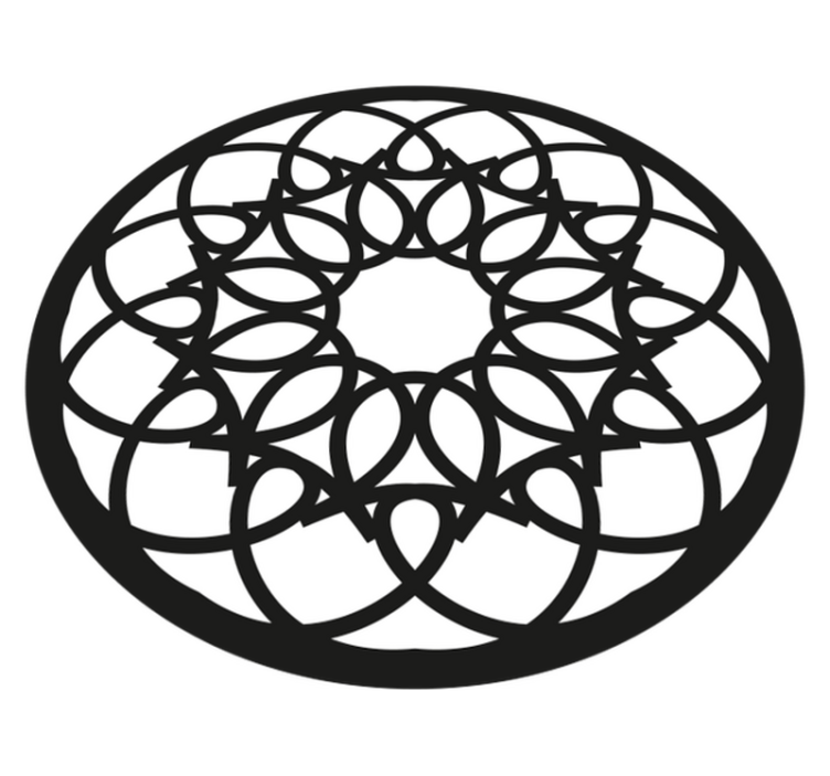 乙烯基地毯精美黑色图案 - TenStickers