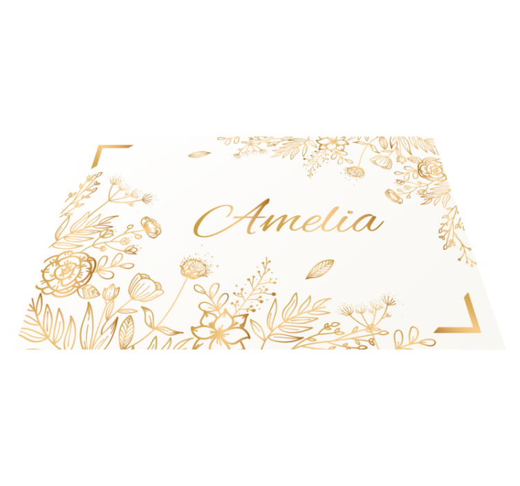 乙烯基地毯名称花卉个性化欢迎款式 - TenStickers