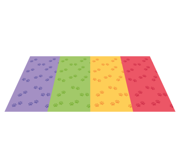 乙烯基地毯带爪印图案设计 - TenStickers