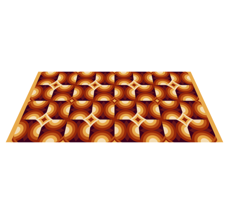 乙烯基复古地毯圆形复古图案 - TenStickers