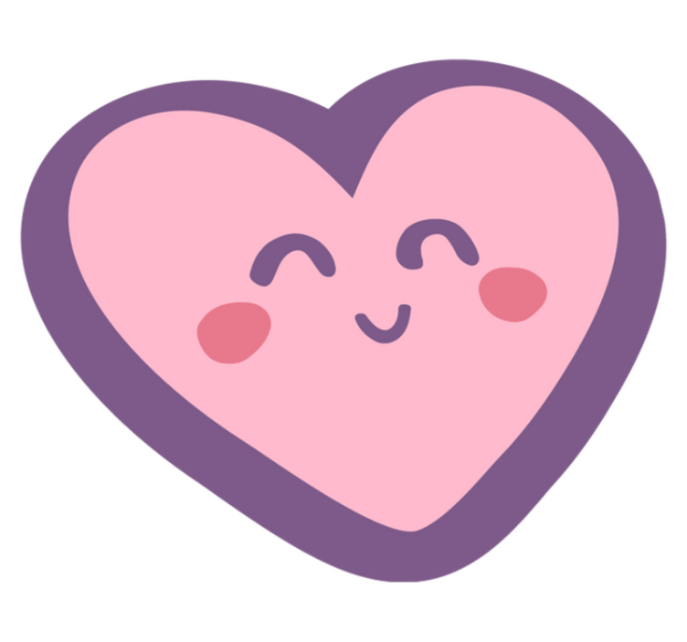 乙烯基地毯 儿童 快乐心形设计 - TenStickers