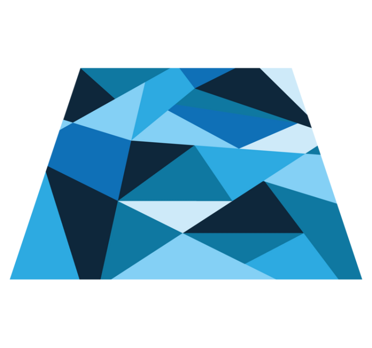 乙烯基地毯几何蓝色三角形图案 - TenStickers