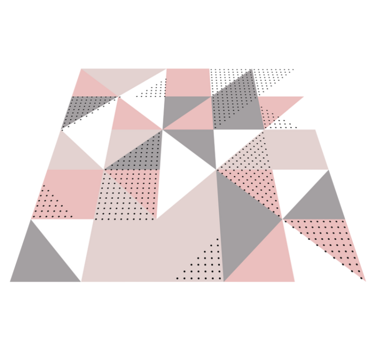 乙烯基地毯几何三角形彩色分段 - TenStickers