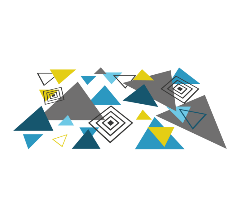 乙烯基地毯几何抽象三角形图案 - TenStickers