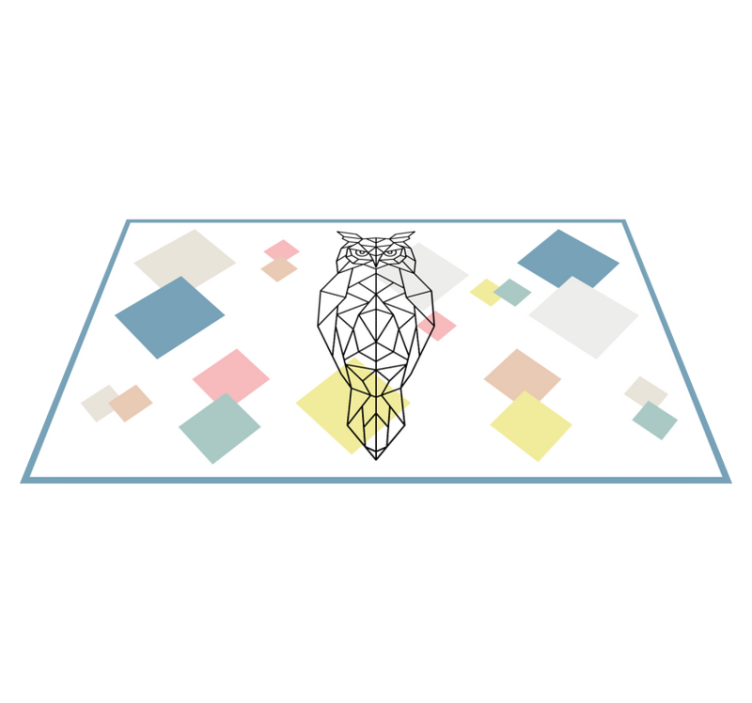 乙烯基地毯折纸猫头鹰造型 - TenStickers