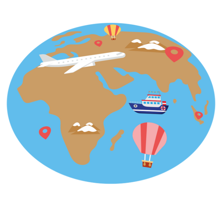 乙烯基地毯带你领略旅行灵感冒险 - TenStickers