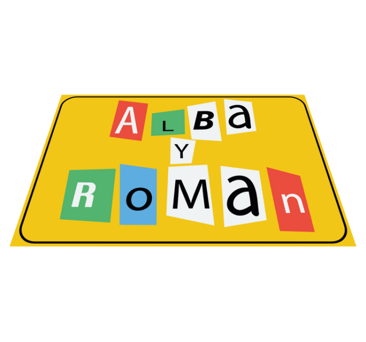 乙烯基地毯名称情侣拼图地垫 - TenStickers