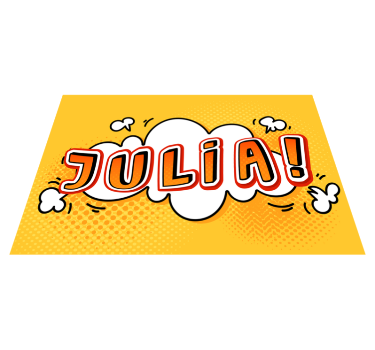 乙烯基地毯涂鸦名字云 - TenStickers