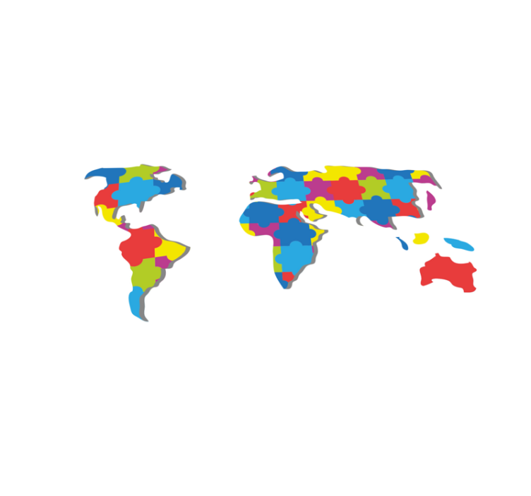 乙烯基地毯，色彩丰富的全球设计 - TenStickers