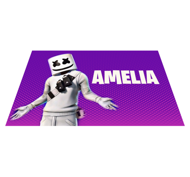 乙烯基地毯与名字的dj人偶 - TenStickers