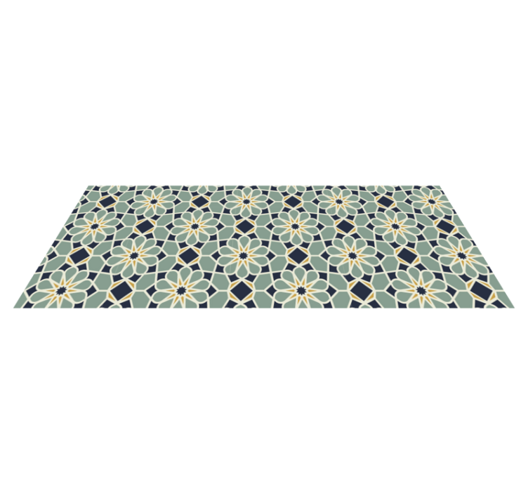 乙烯基地毯镶嵌精致几何图案 - TenStickers