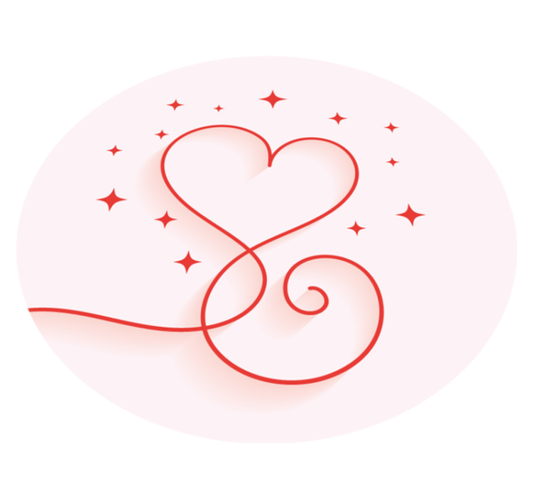 卧室乙烯基地毯心形漩涡图案 - TenStickers