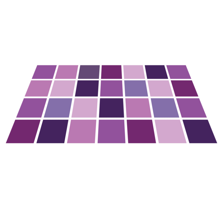 紫色瓷砖地板地毯 - TenStickers