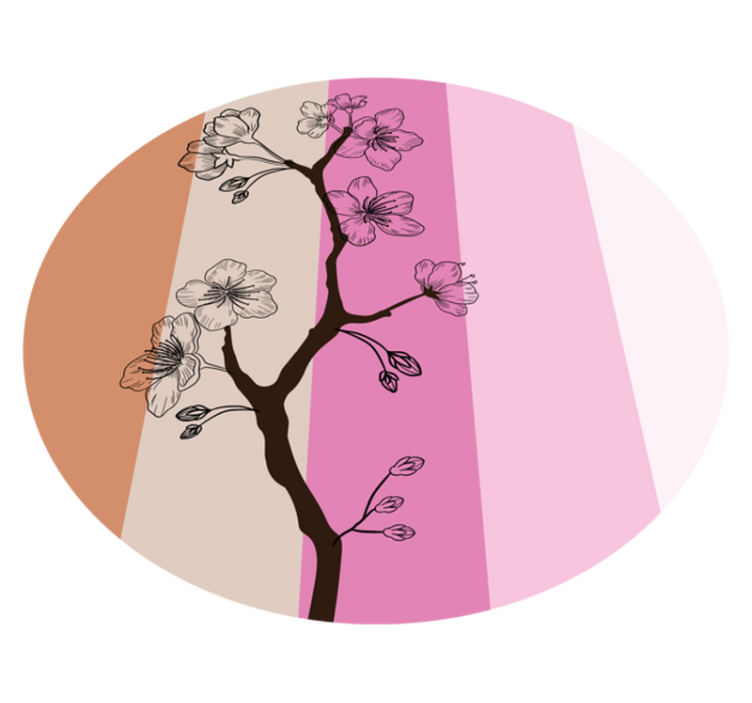 乙烯基花草地毯樱花优雅 - TenStickers