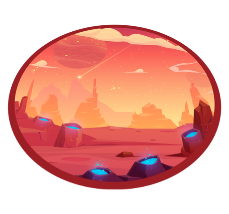 乙烯基地毯星星宇宙沙漠场景 - TenStickers