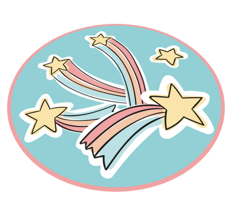 乙烯基地毯 儿童 彩虹星星绚丽多彩 - TenStickers