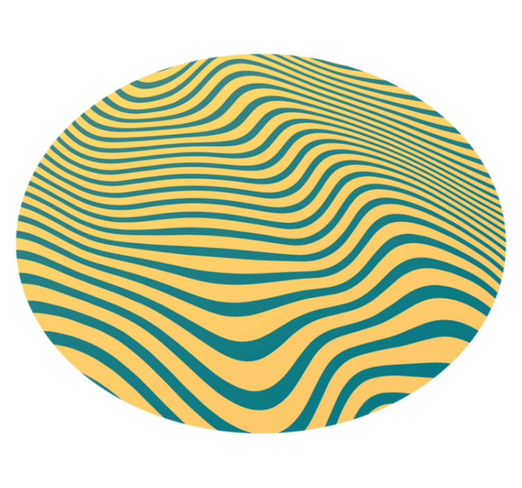 乙烯基地毯条纹曲线线条概念 - TenStickers