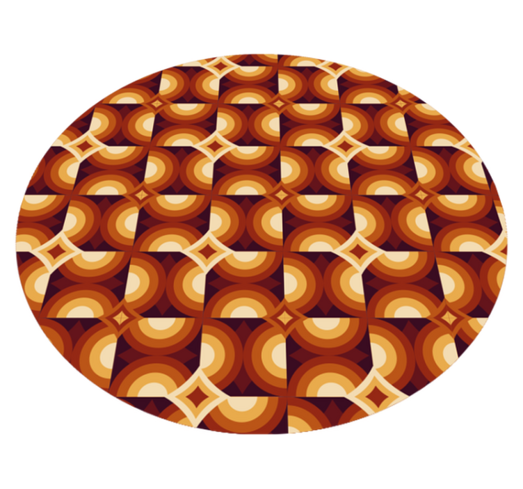 乙烯基地毯几何鲜艳圆形图案 - TenStickers