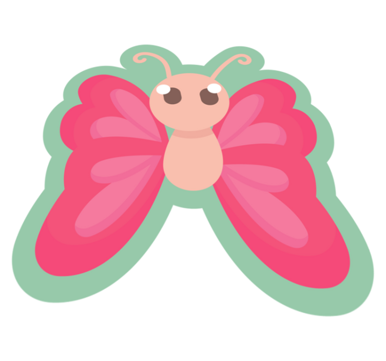 乙烯基地毯 儿童 明亮蝴蝶幻想 - TenStickers