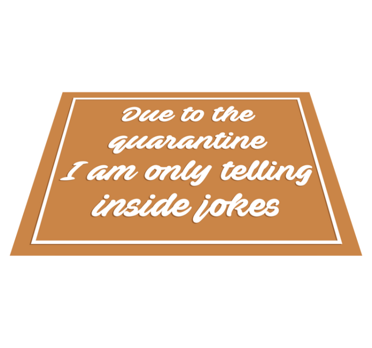 乙烯基地毯与短语让隔离更幽默 - TenStickers