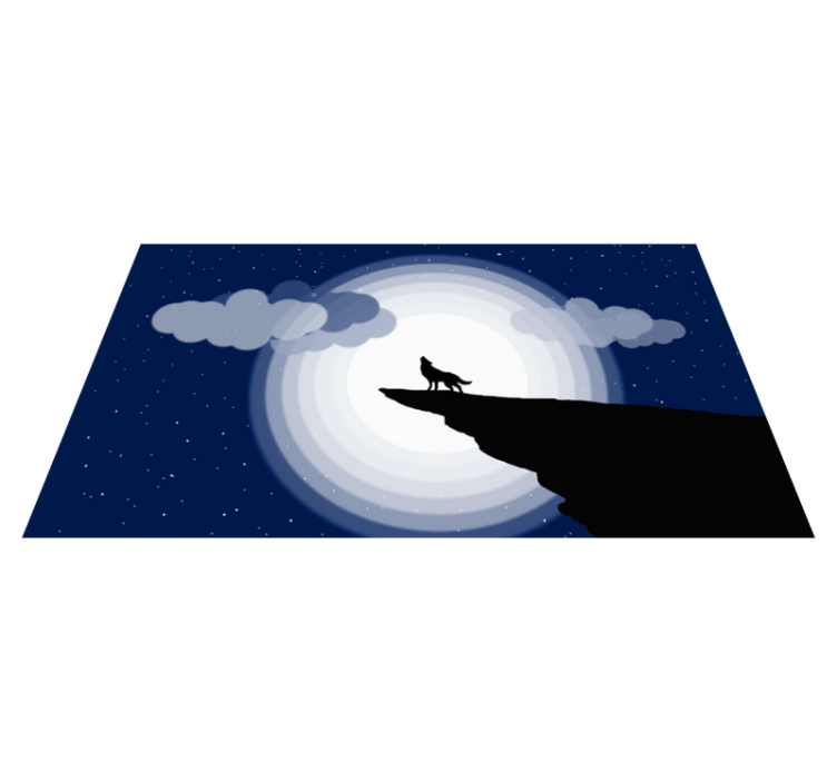 乙烯基地毯新月之狼 - TenStickers