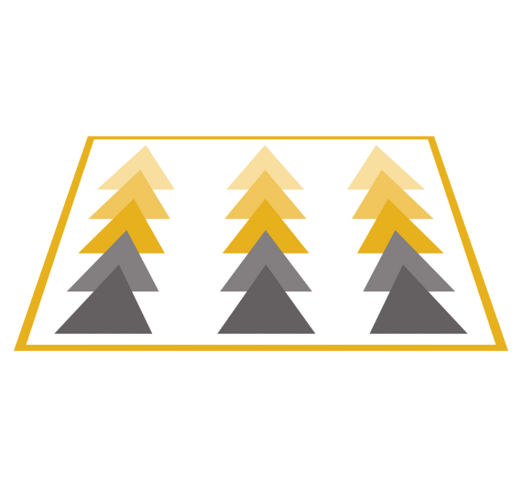 乙烯基地毯几何三角形色彩渐变 - TenStickers