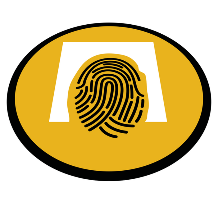 指纹抽象艺术几何地毯 - TenStickers