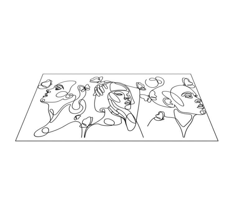 乙烯基地毯艺术面孔设计 - TenStickers