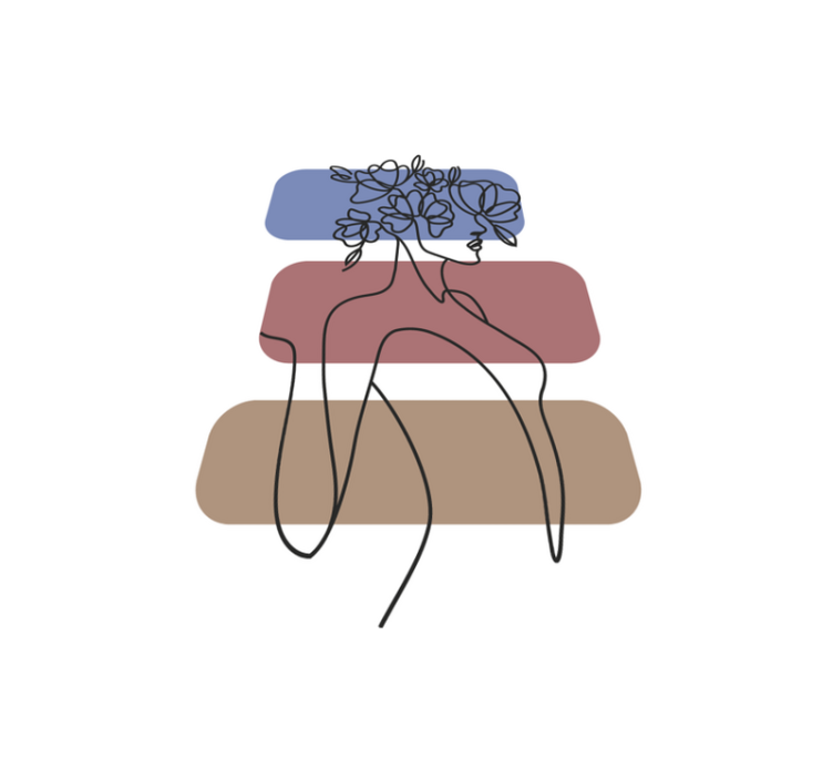 极简主义优雅植物轮廓设计 - TenStickers