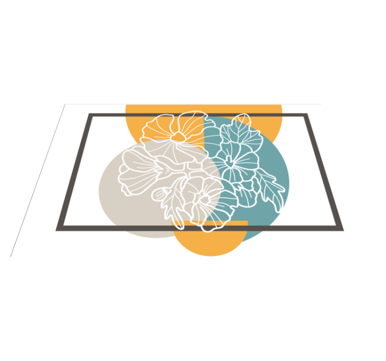 乙烯基花草地毯现代花卉装饰 - TenStickers