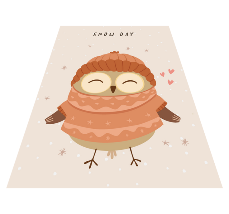 乙烯基地毯托儿所雪鸮魅力 - TenStickers