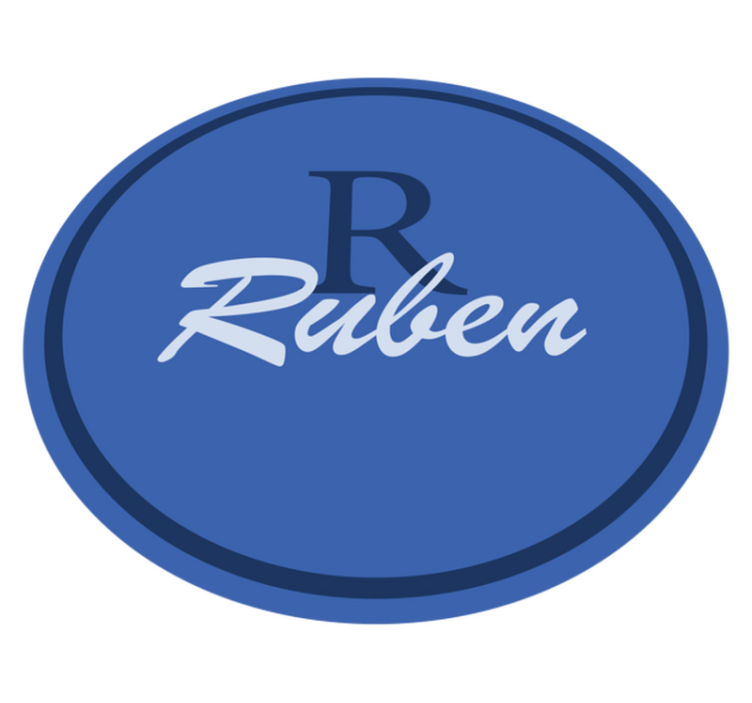 乙烯基地毯名称定制名称圆形 - TenStickers