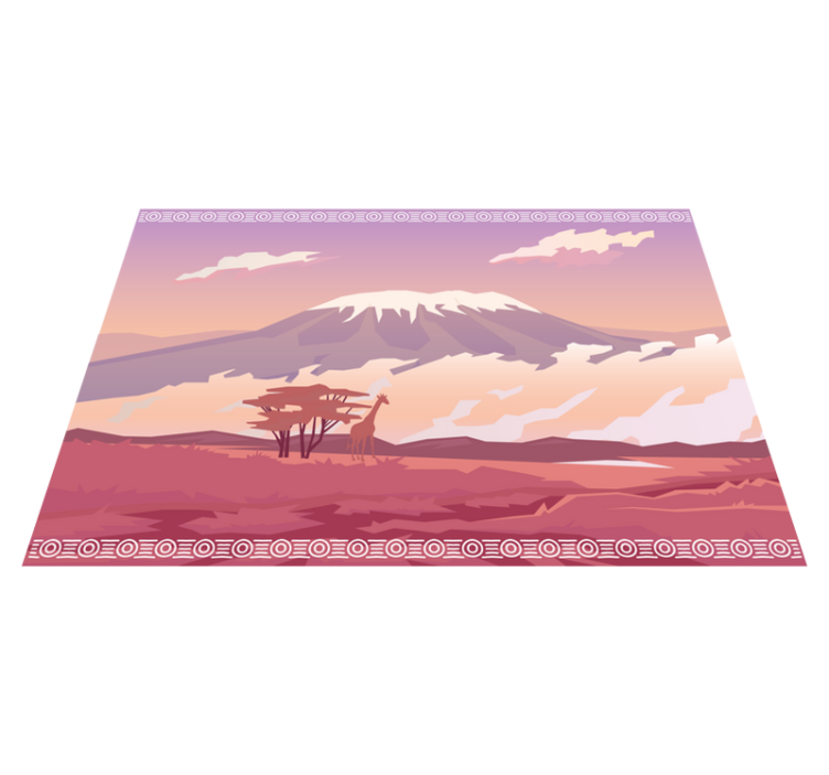 乙烯基地毯特性展现山间日落美景 - TenStickers