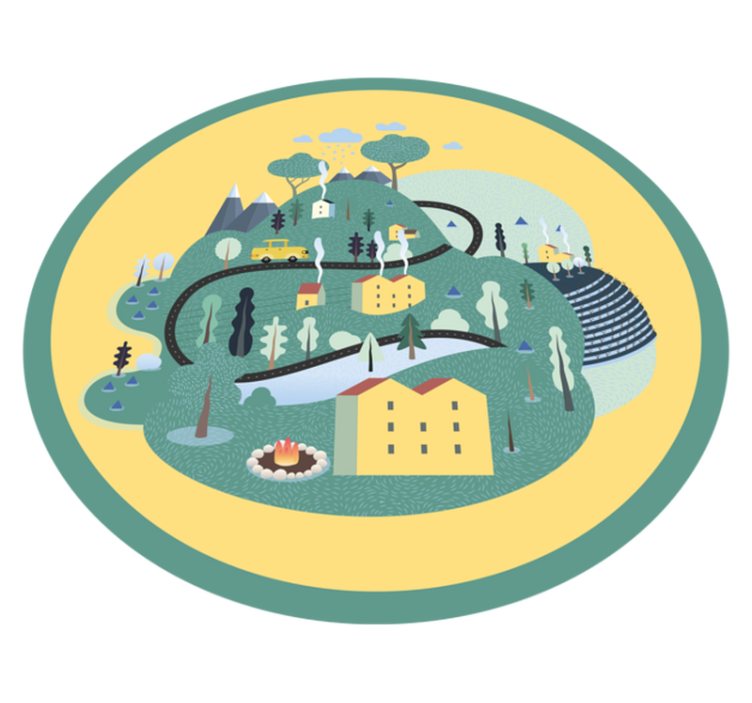 乙烯基地毯道路充满趣味的景观之旅 - TenStickers