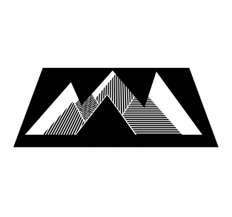 乙烯基地毯几何时尚之锯齿图案 - TenStickers